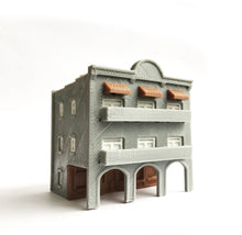 Load image into Gallery viewer, City Classic 3-Story Arcade Building N Scale 1:160 Outland Models Train Layout