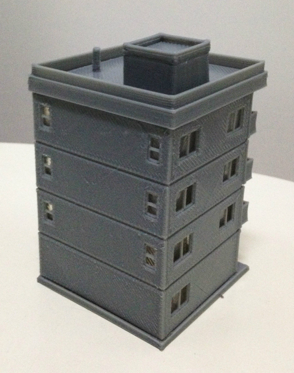thumbnail image 2 of Outland Models N Scale Modern City Building - Tall Shopping Mall (Multi-Color, Unpainted) 2 of 5