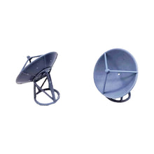 Cargar imagen en el visor de la galería, Outland Models Railway Scenery Rooftop Parabolic Antenna x2 1:87 HO Scale