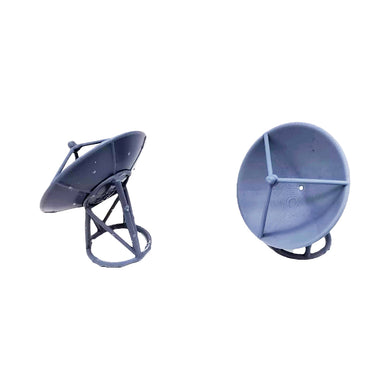 Outland Models Railway Scenery Rooftop Parabolic Antenna x2 1:87 HO Scale