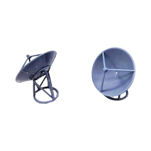 Outland Models Scenery Miniature Rooftop Parabolic Antenna x2 1:64 S Scale