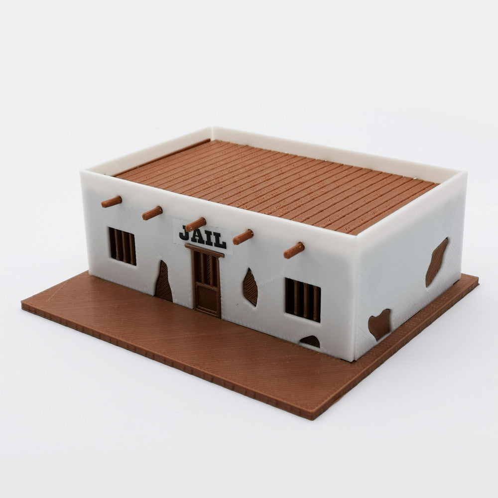 Old West Jail 1:87 HO Scale Outland Models Scenery Building