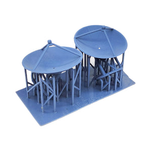Outland Models Scenery Miniature Rooftop Parabolic Antenna x2 1:64 S Scale