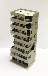 City Ruin Building Abandoned Tall Office N Scale Outland Models Railway Scenery