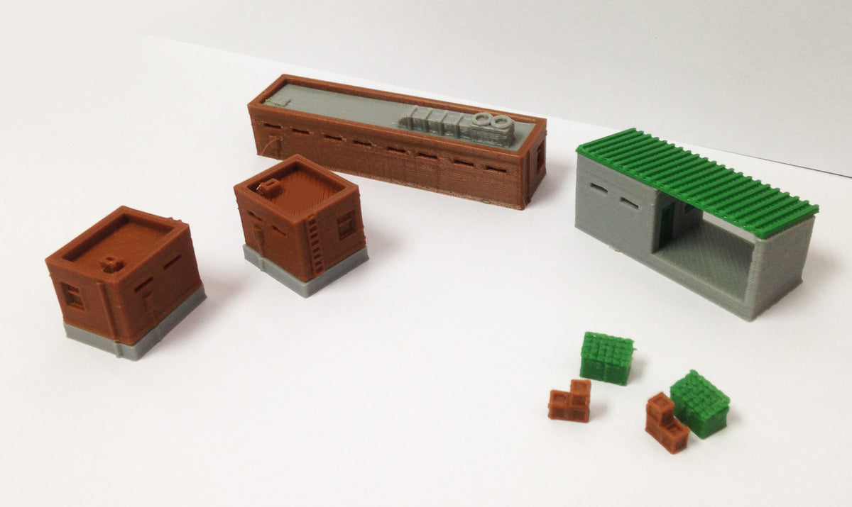 Scenery Layout Factory Office Building Set N Scale Outland Models Trai