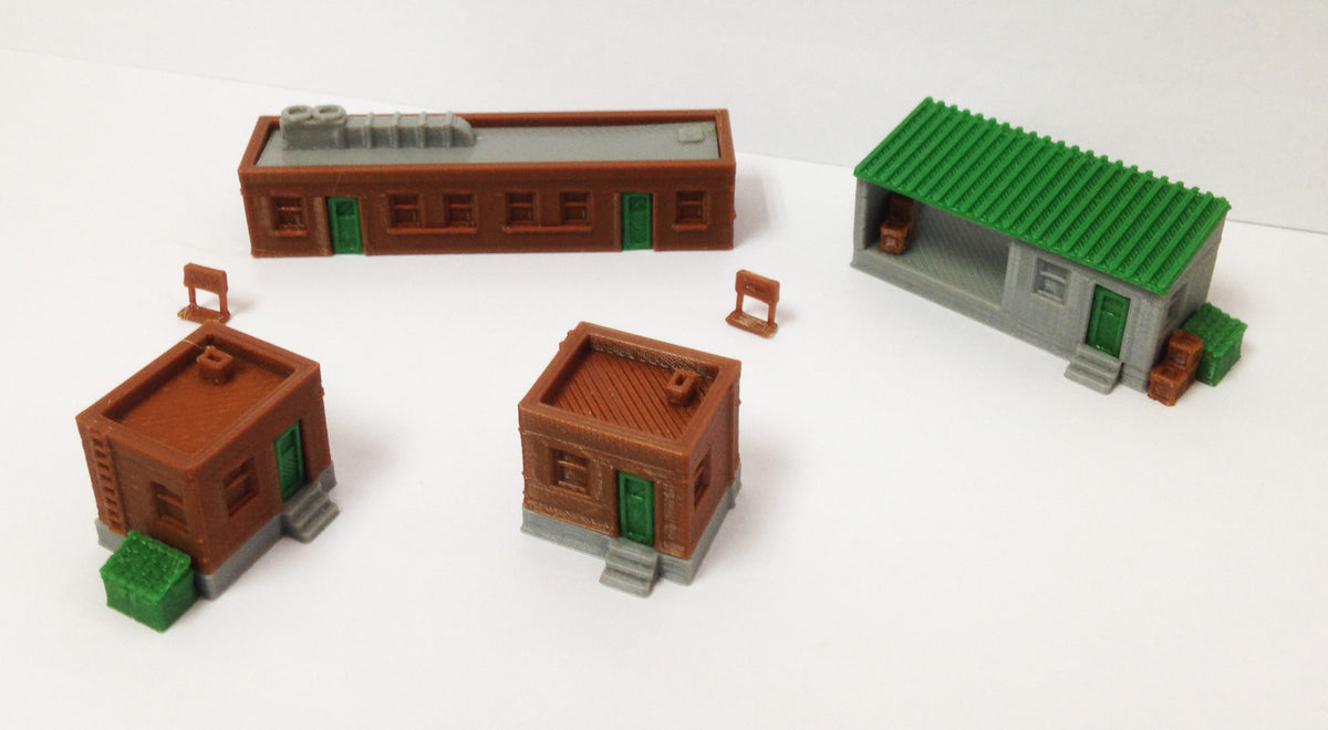 Scenery Layout Factory Office Building Set N Scale Outland Models Trai