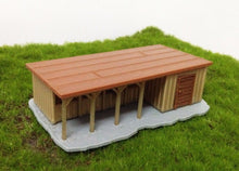 Load image into Gallery viewer, Farm Stable with Horses &amp; Grass HO OO Scale Outland Models Train Railway Layout