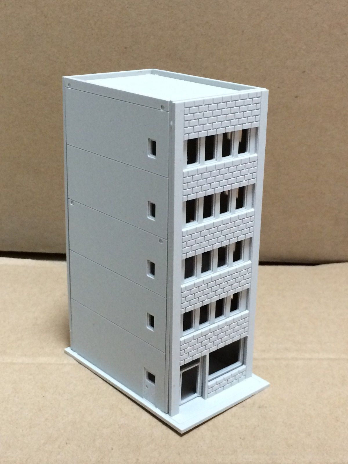 thumbnail image 2 of Outland Models N Gauge (1:160) Modern 3-Story Office / House Building Kit – Unpainted Grey Plastic 2 of 5