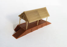 Load image into Gallery viewer, Wood Style Loading Shed / Platform Z Scale Outland Models Train Railway Layout