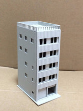 Cargar imagen en el visor de la galería, Modern 5-Story Apartment with Garage Unpainted N Scale Outland Models Railway