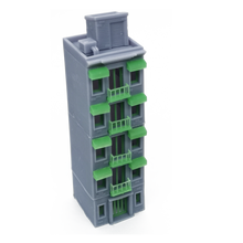 Load image into Gallery viewer, City Apartment (Grey) w Balcony Z Scale 1:220