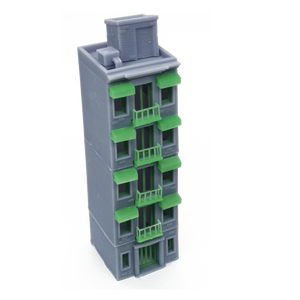 City Apartment (Grey) w Balcony N Scale 1:160