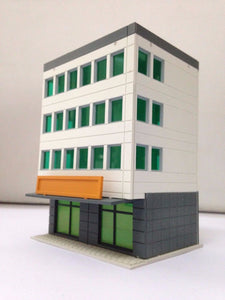 Colored Modern City Building 4-Story Office White N Scale Outland Models Railway