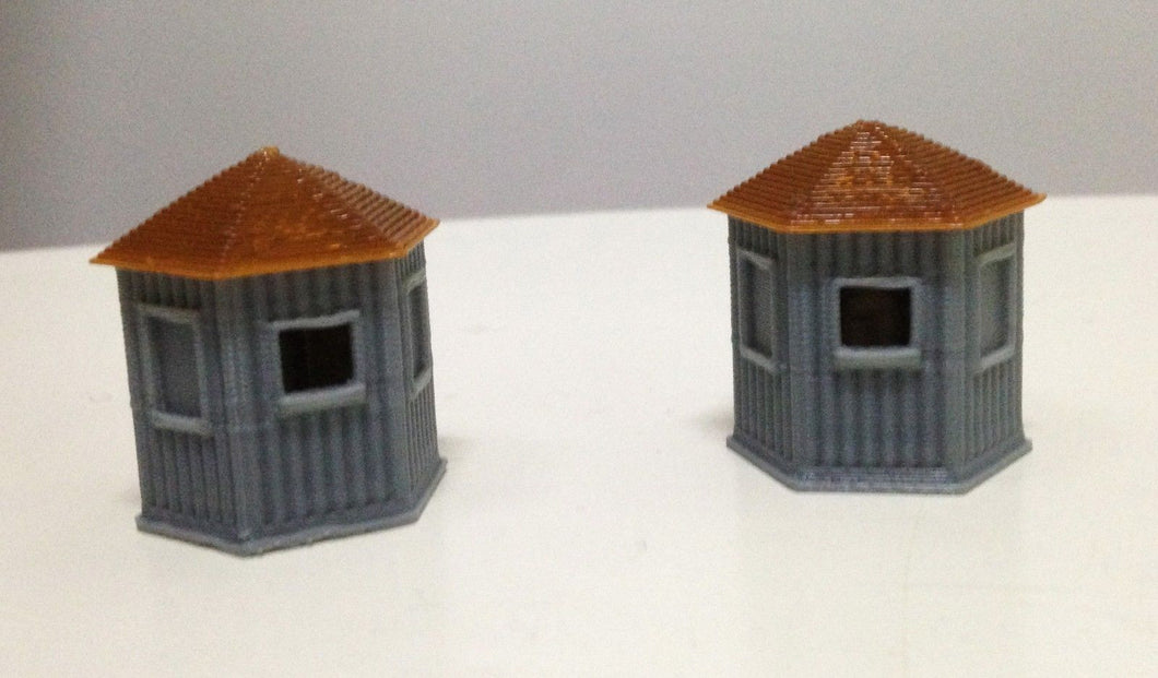 Train Station Stand Alone Ticket Booth x2 HO OO Scale Outland Models Railway