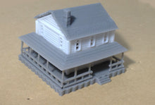 Cargar imagen en el visor de la galería, Country 2-Story House White Z Scale 1:220 Outland Models Train Railway Layout