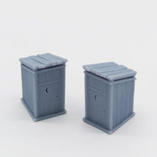 Load image into Gallery viewer, Western Country Accessory Outhouse 2 pcs 1:87 HO Scale Outland Models Railway Scenery