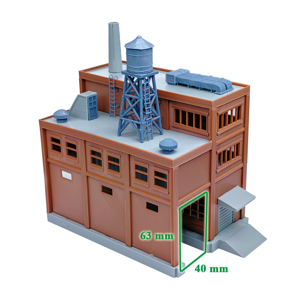 Large Factory with Loading Dock HO Scale 1:87 – Outland Models