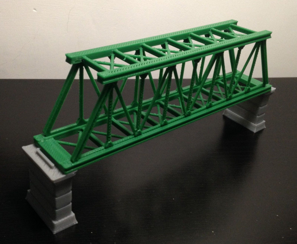 Kibri Curved Steel Girder Bridge Kit  Single Track  HO Scale Model Railroad Bridge 39706