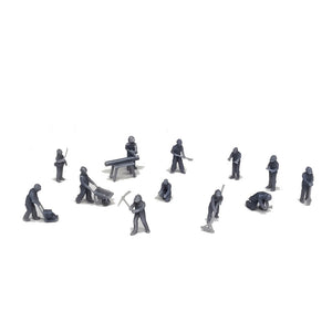 Outland Models Scenery Miniature Construction Worker Figure Set 1:64 S Scale
