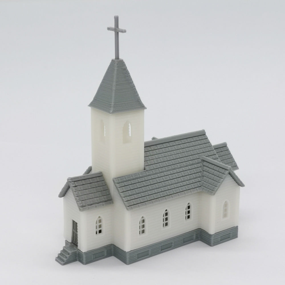 Country Church 1:220 Z Scale Outland Models Railroad Scenery