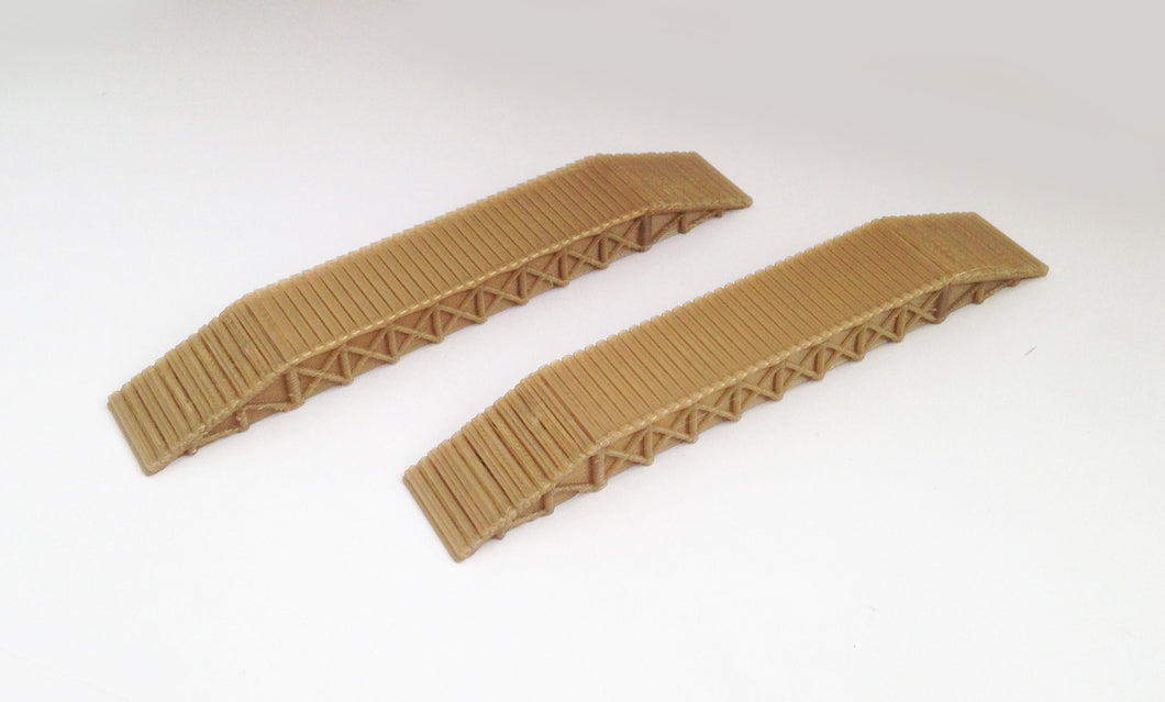 Wooden Style Loading Dock x2 N Scale 1:160 Outland Models Train Railroad Layout