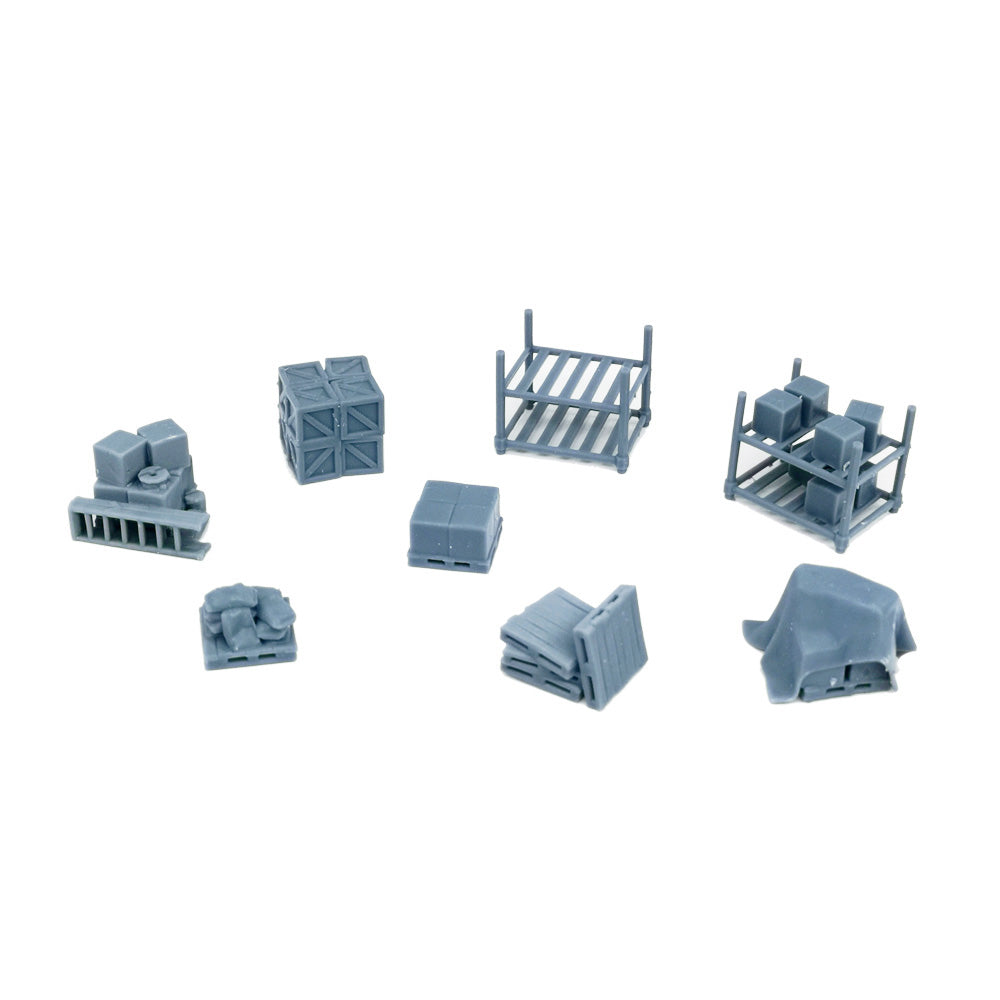 Outland Models Scenery Miniature Logistics Warehouse Accessory Set 1:64 S Scale