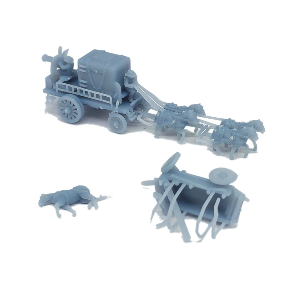 Old West Horse Carriage Battle Wagon Set N Scale 1:160