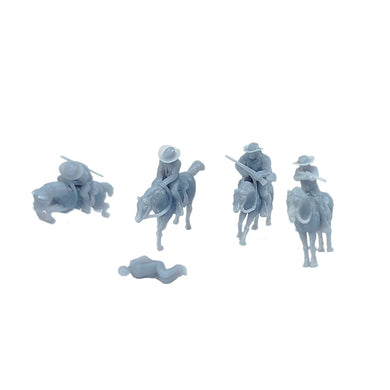 Old West Cowboy on Horse Figure Set 1:64 S Scale
