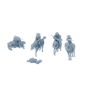 Old West Cowboy on Horse Figure Set 1:87 HO Scale