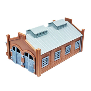 Outland Models Railroad Layout Locomotive Shed/Engine House (1/2 Stall)  Z Scale