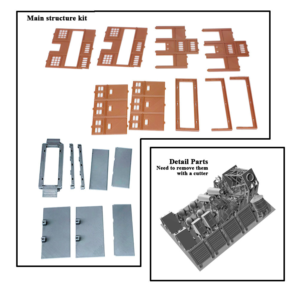 Loading Dock Scale Large Factory with Loading Dock N Scale 1:160 – Outland Models