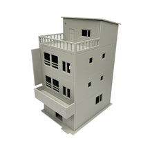 Load image into Gallery viewer, Outland Models Railway Scenery 3-Story Small City House w Balcony 1:64 S Scale