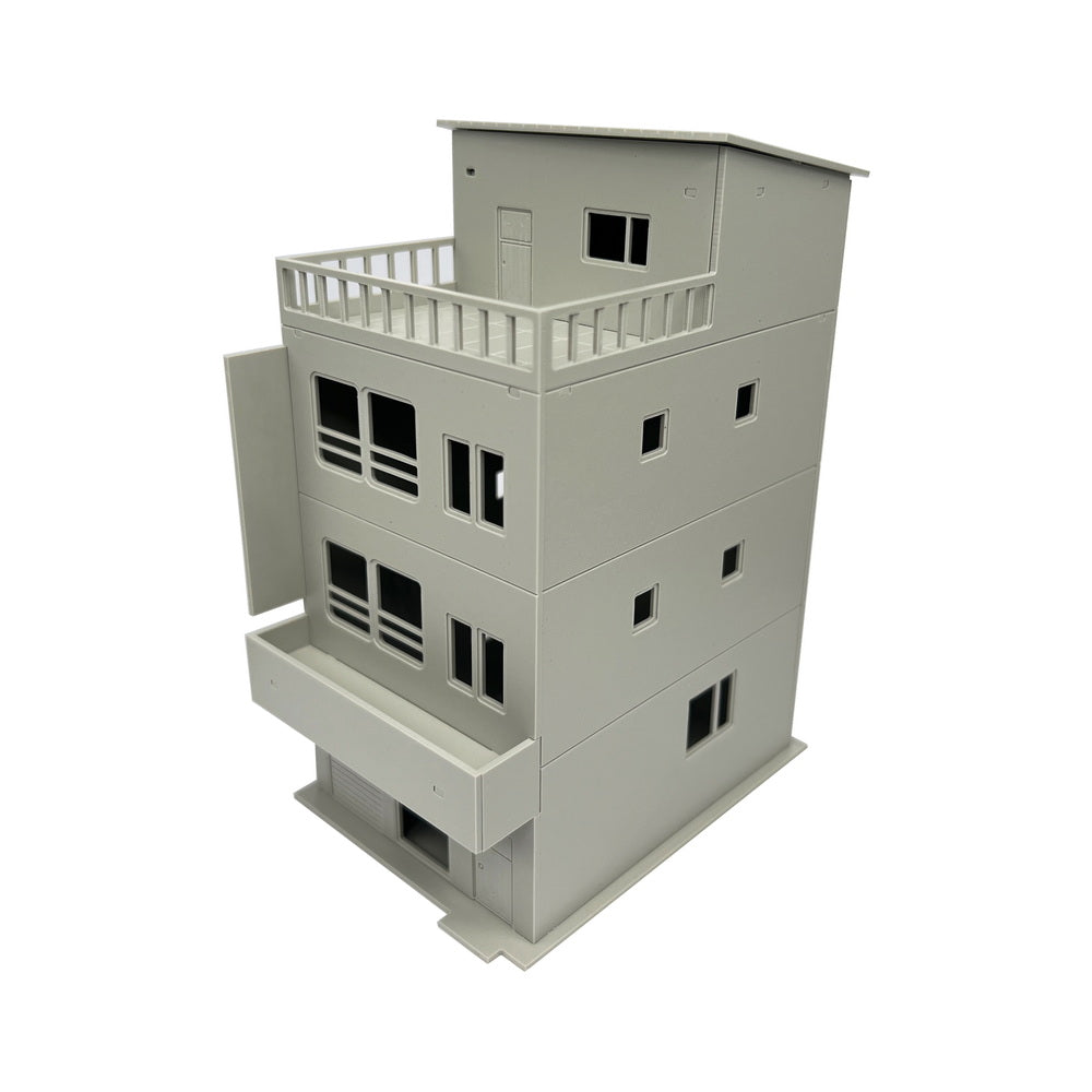 thumbnail image 2 of Outland Models N Gauge (1:160) Modern 3-Story Office / House Building Kit – Unpainted Grey Plastic 2 of 5