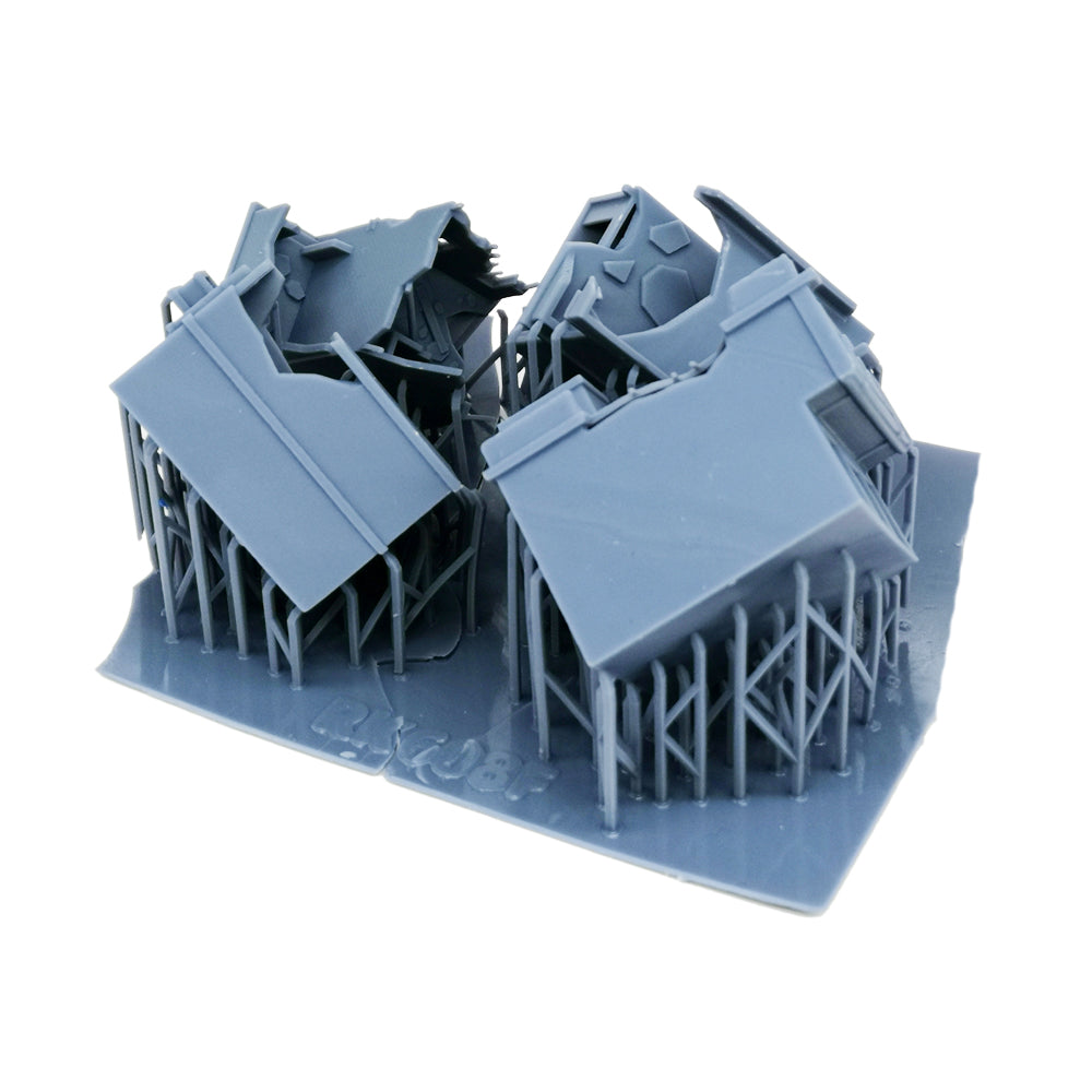 1/72 Model Kits Outland Models Railway Scenery Structure - Damaged City ...