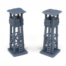 Load image into Gallery viewer, Small Wooden Style Watchtower 2pcs N Scale 1:160