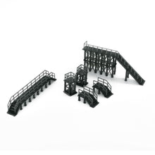 Laden Sie das Bild in den Galerie-Viewer, Industrial Platform &amp; Stairs Set 1:160 N Scale Outland Models Railroad Scenery
