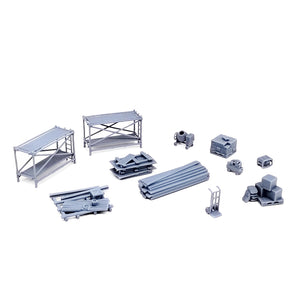 Outland Models Scenery Miniature Construction Site Accessory Set 1:64 S Scale