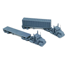 Load image into Gallery viewer, Big Rig Semi Truck Set 1:160 N Scale