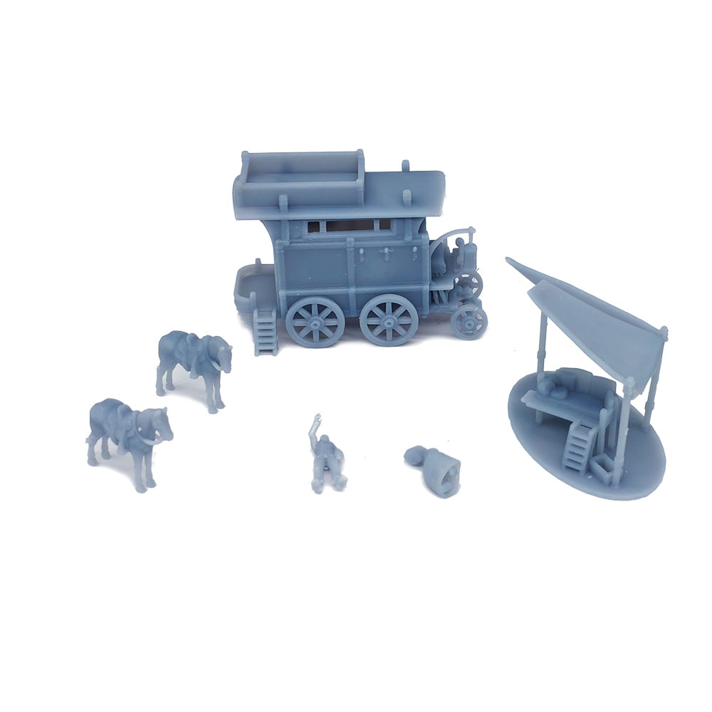 Outland Models Old West Horse & Carriage Set - 1:220 Z Scale 3D Printed Scenery For Model Railroads