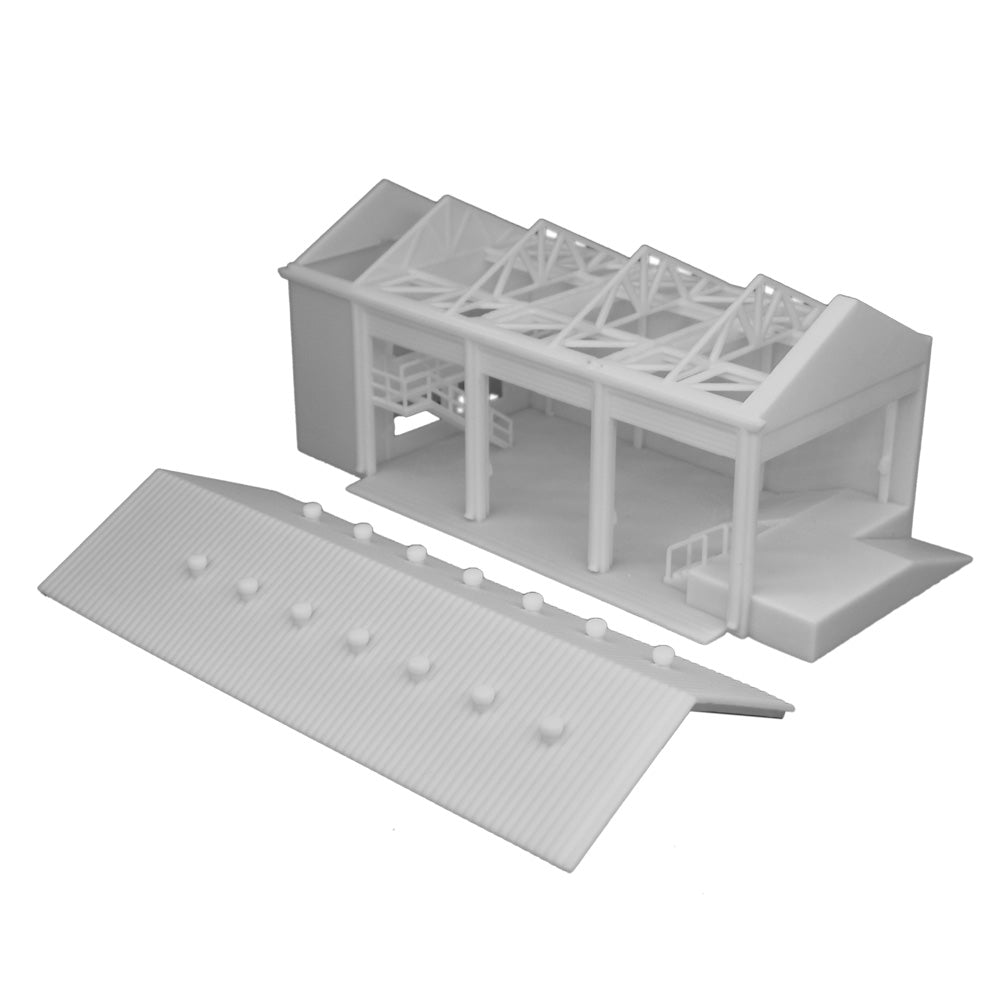 Warehouse Loading Dock w Accessories 1:87 HO Scale – Outland Models