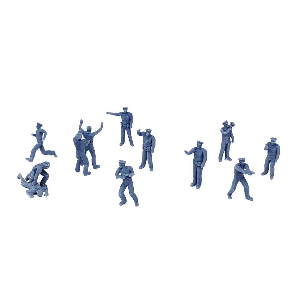 Noch – Jeu De Figurines De Police – Échelle 1:87 (H0) – 6 Policiers + 1 Chien – Colorées à La Main – Pour Diorama Réaliste